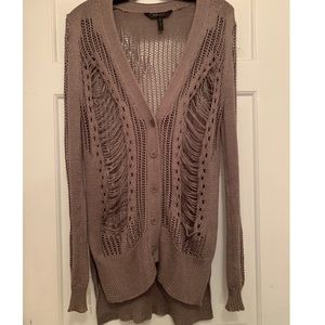 BCBG olive green cardigan